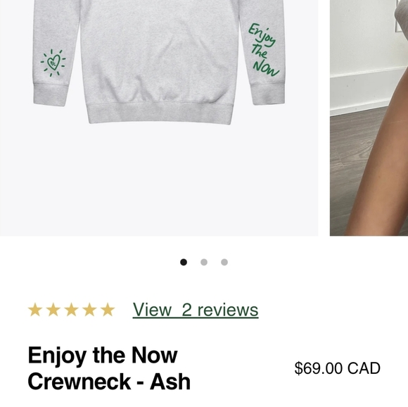 Enjoy the Now Crewneck - Ash - Picture 3 of 6